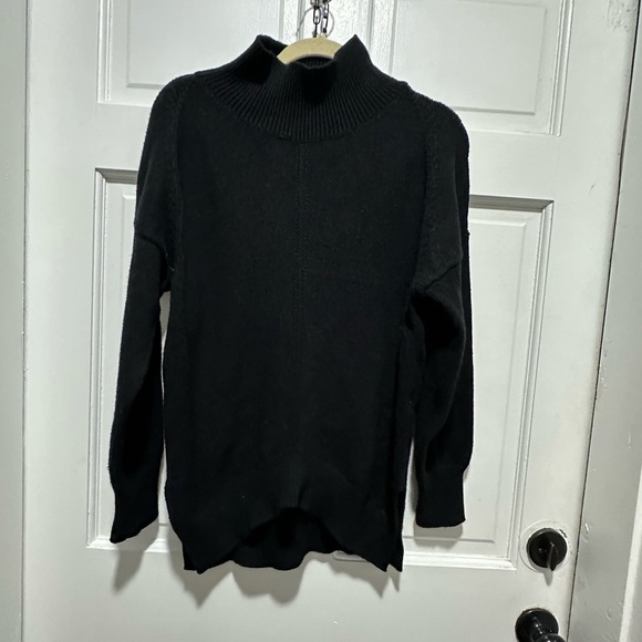 Anthropologie Maeve Womens Sweater Crystal Mock Neck Pullover Black Size Small - Picture 2 of 5